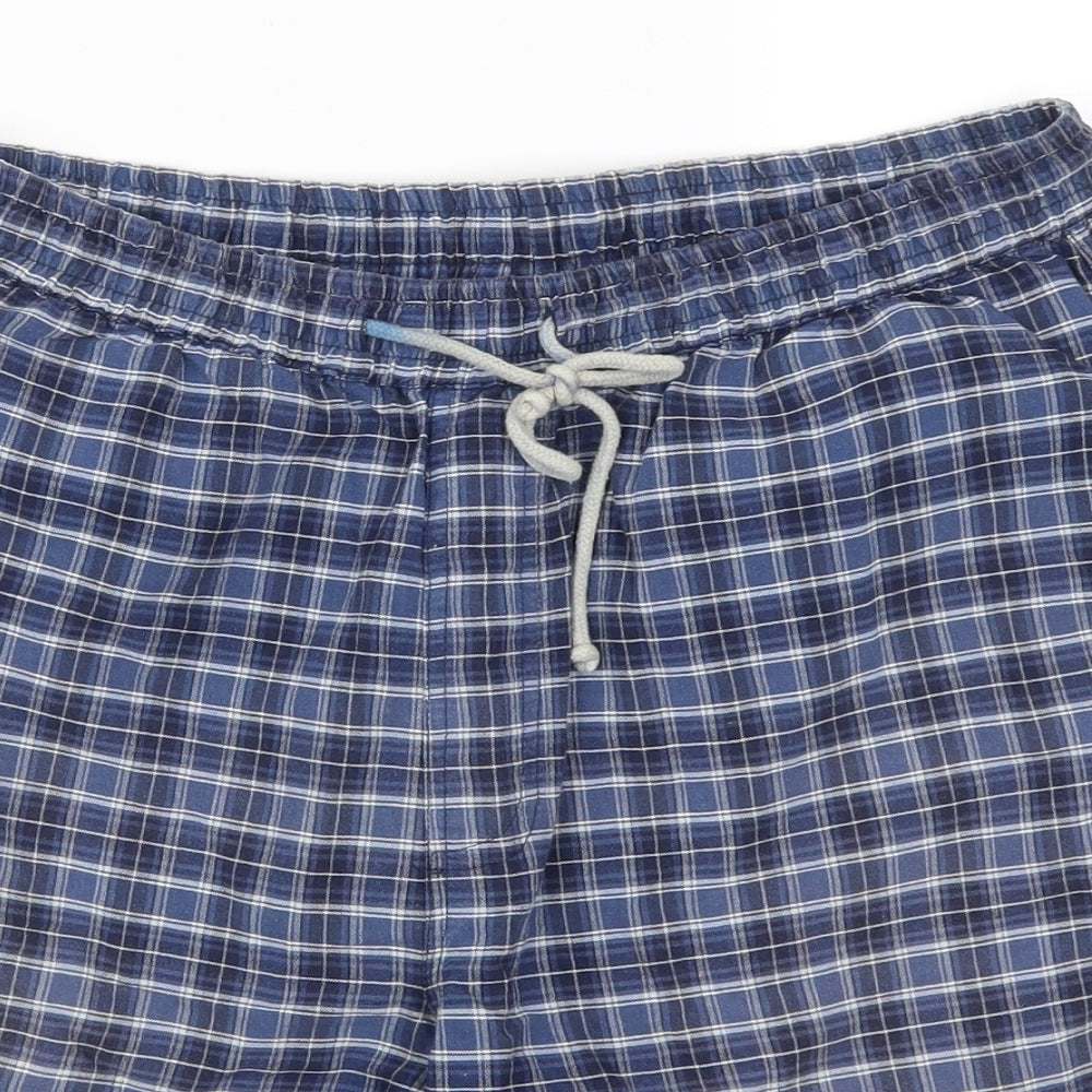 Zantos Mens Blue Check  Bermuda Shorts Size L