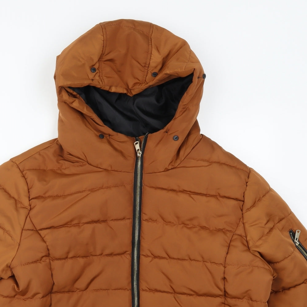 Papaya Womens Brown   Puffer Jacket Coat Size 20