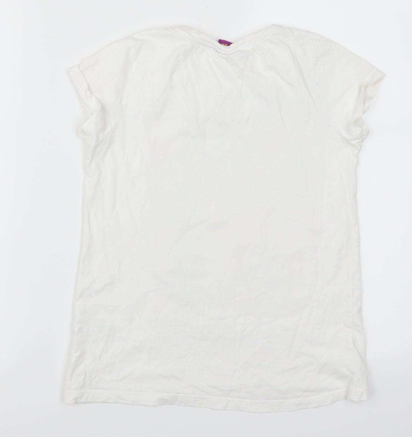 George Girls White   Basic T-Shirt Size 9-10 Years  - Show Your True Colours Trolls