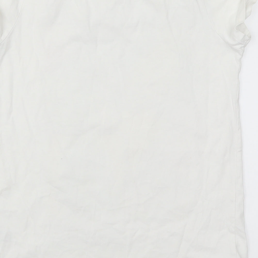 George Girls White   Basic T-Shirt Size 9-10 Years  - Show Your True Colours Trolls