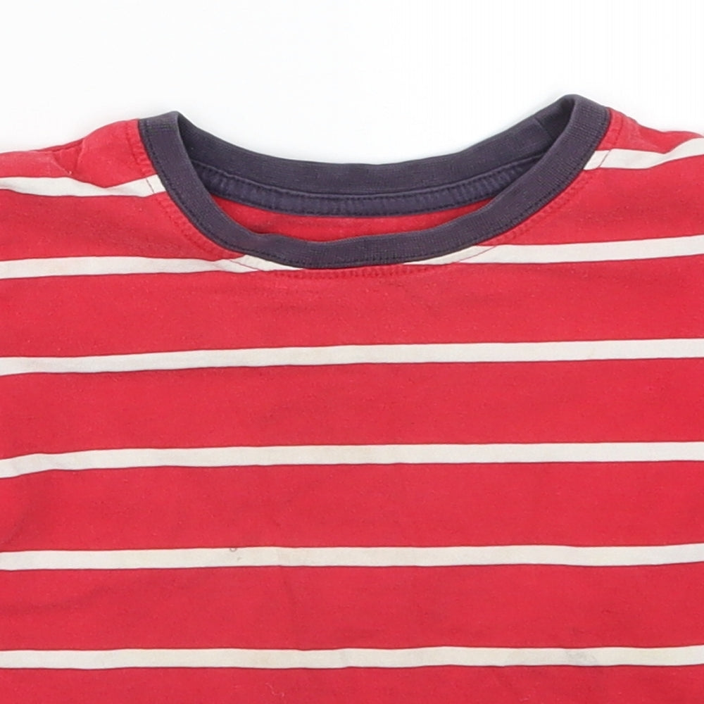 Matalan Boys Red Striped  Basic T-Shirt Size 2-3 Years