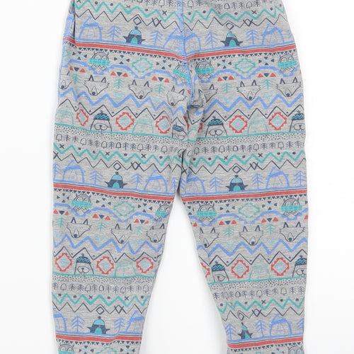 Marks and Spencer Boys Grey Geometric  Sweatpants Trousers Size 2-3 Years - Christmas Prints