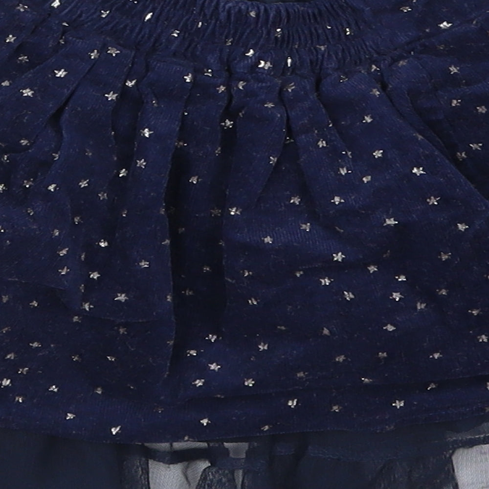 Nutmeg Girls Blue Geometric  Skater Skirt Size 2-3 Years - Stars