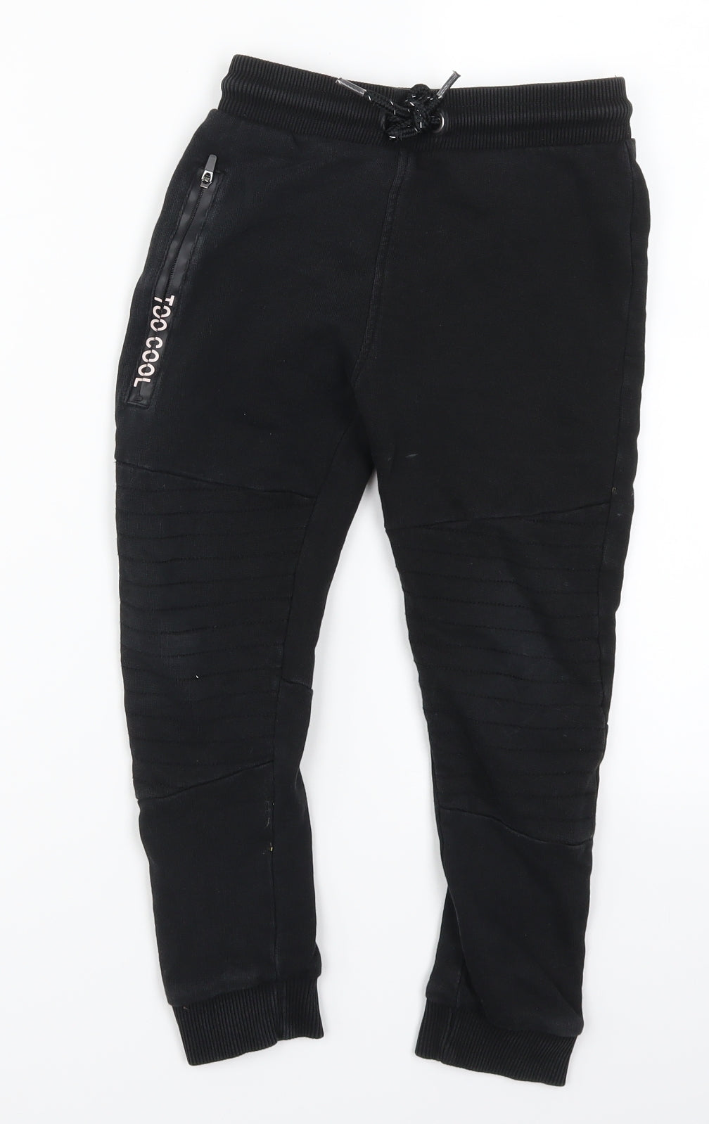 Nutmeg Girls Black   Sweatpants Trousers Size 5-6 Years - Too Cool