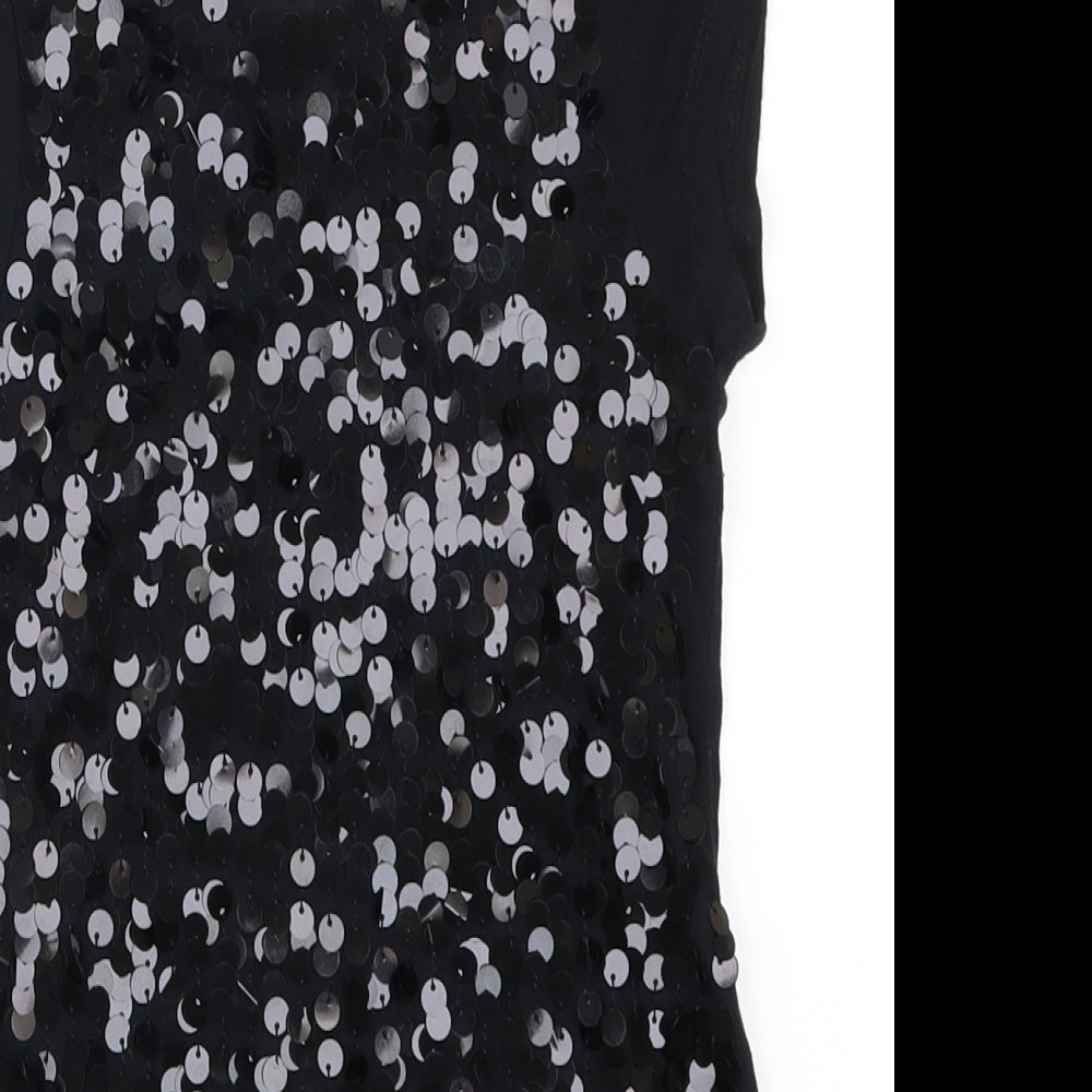 NEXT Girls Black   T-Shirt Dress  Size 8 Years