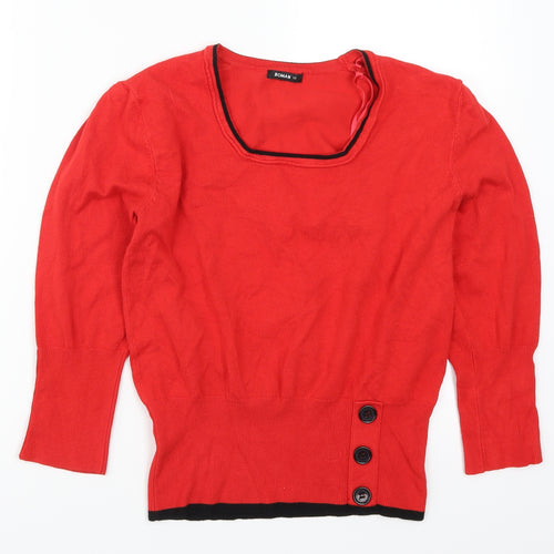 Roman Womens Red   Pullover Jumper Size 12