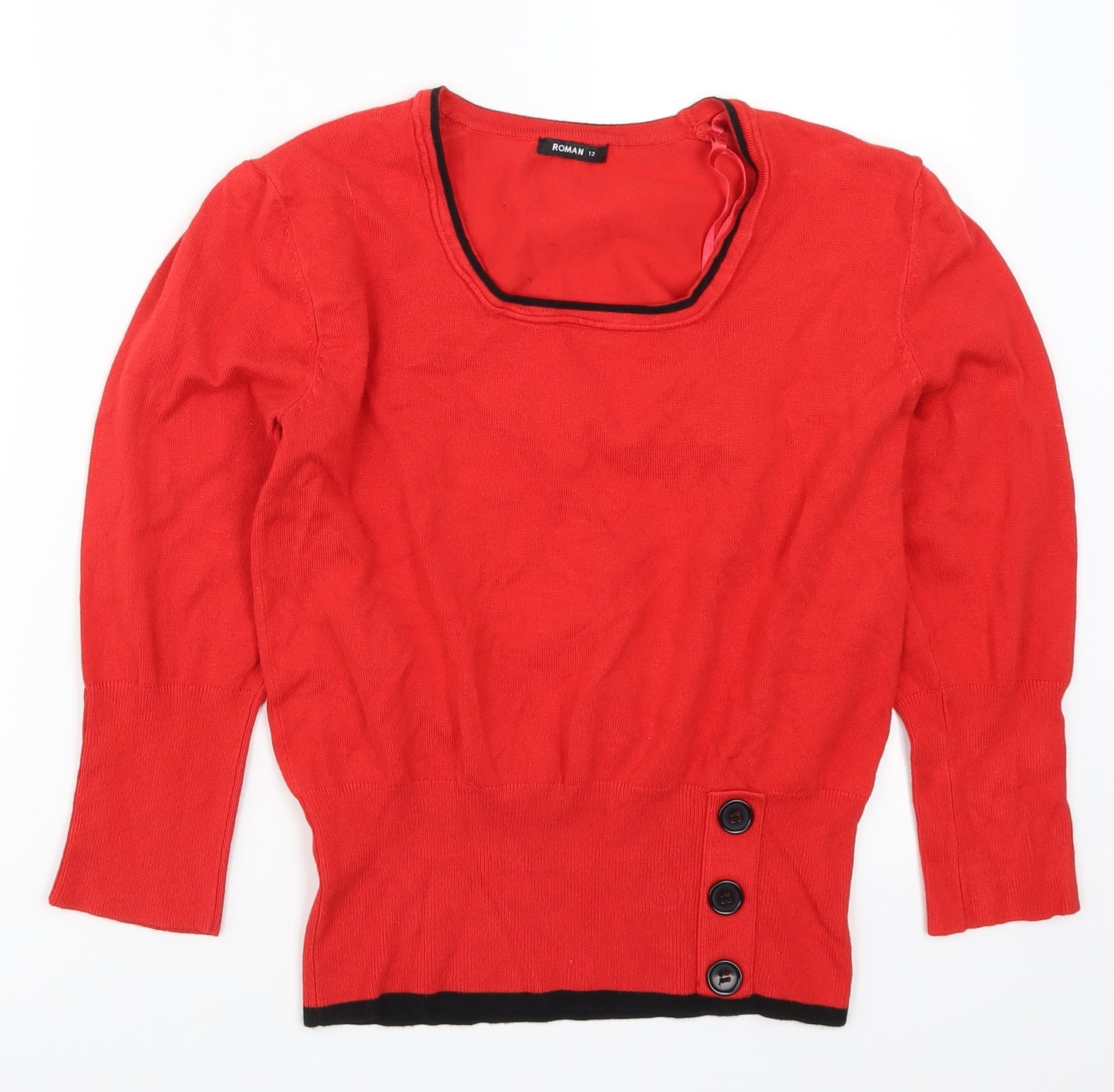 Roman Womens Red   Pullover Jumper Size 12