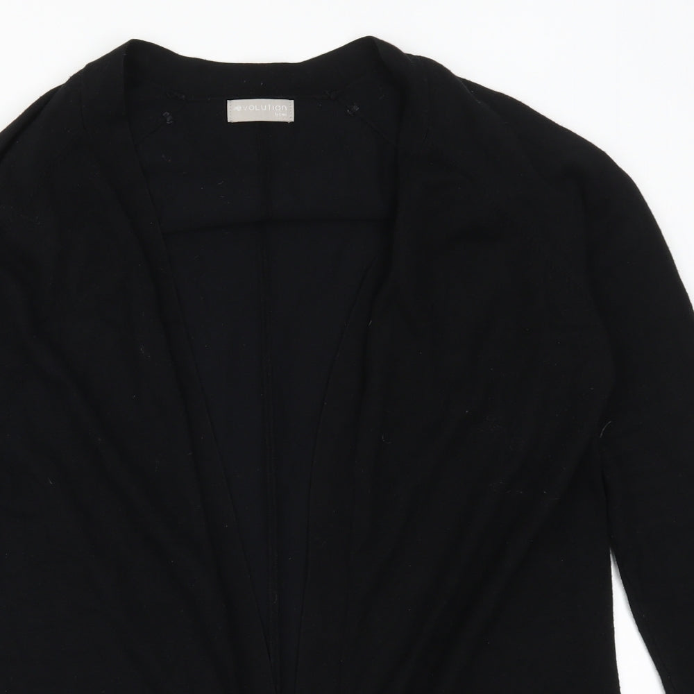 Evolution Womens Black  Rayon Cardigan Jumper Size M