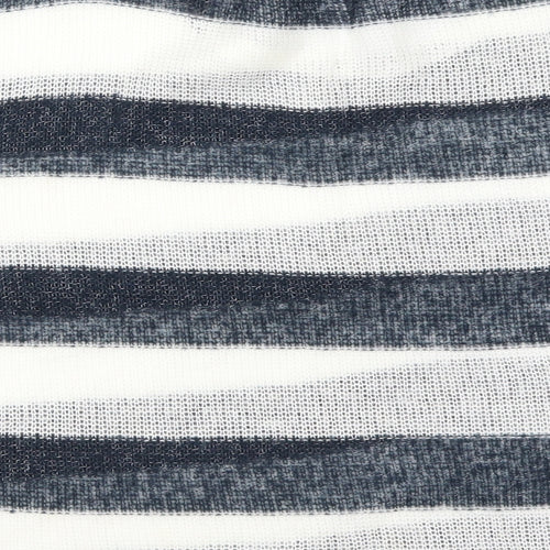 Preworn Womens Blue Striped  Jacket Poncho Size 16