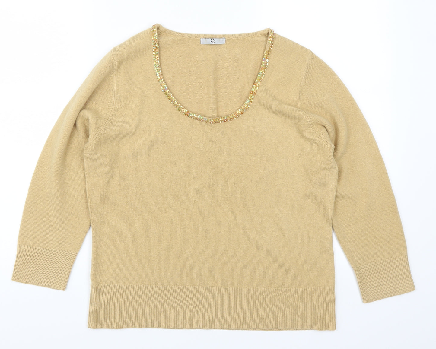 XE Womens Beige   Pullover Jumper Size XL