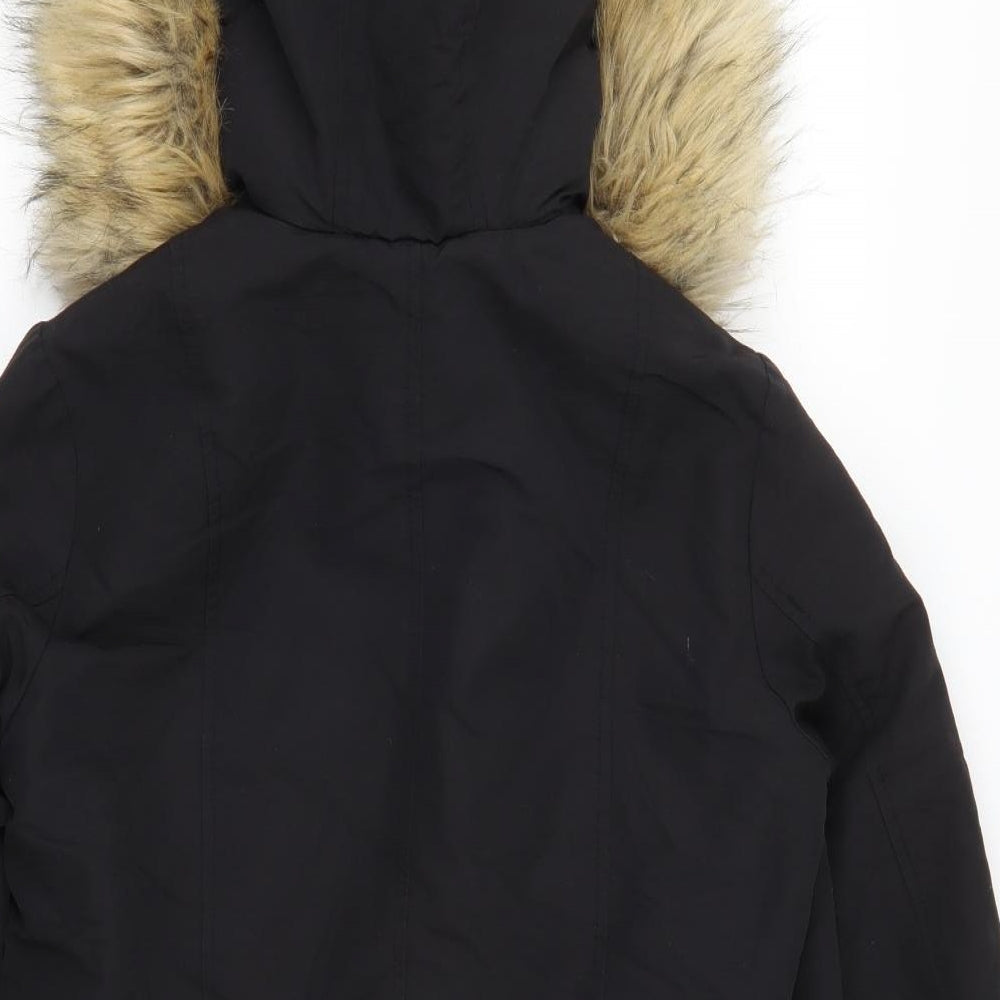 Monsoon Womens Black   Parka Coat Size 10