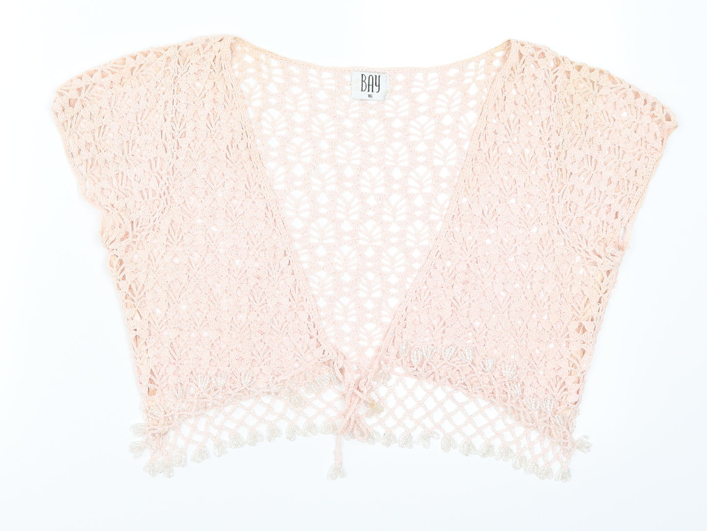 Bay Womens Pink   Cardigan Jumper Size 16