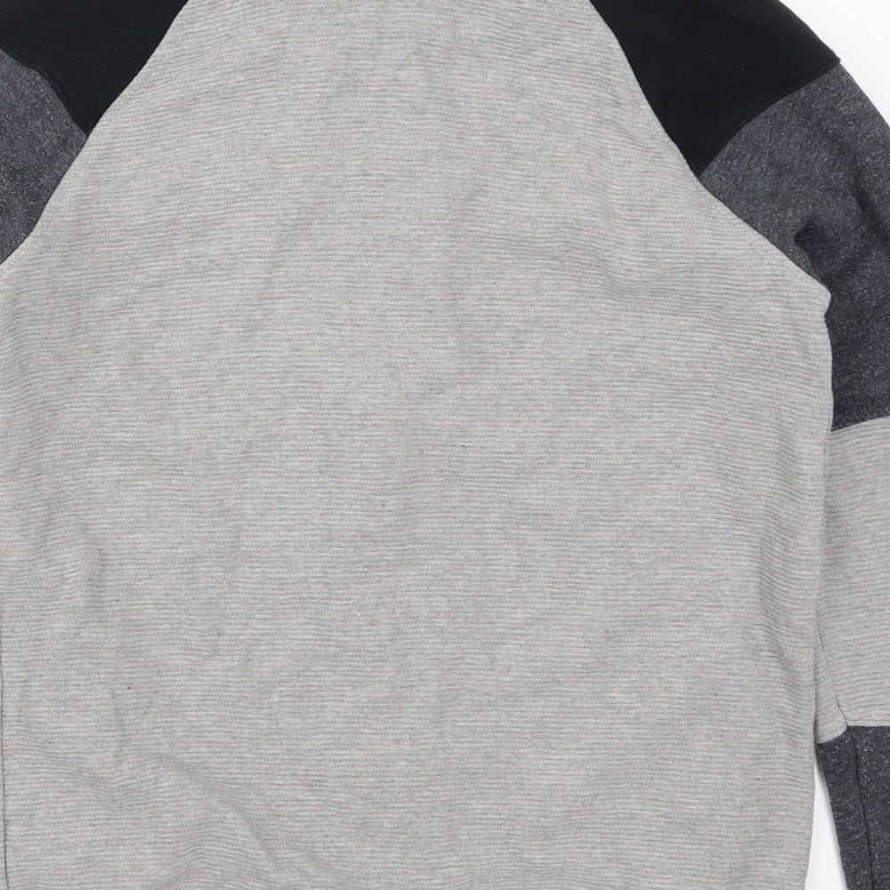 F&F Boys Grey Striped  Full Zip Sweatshirt Size 12-13 Years