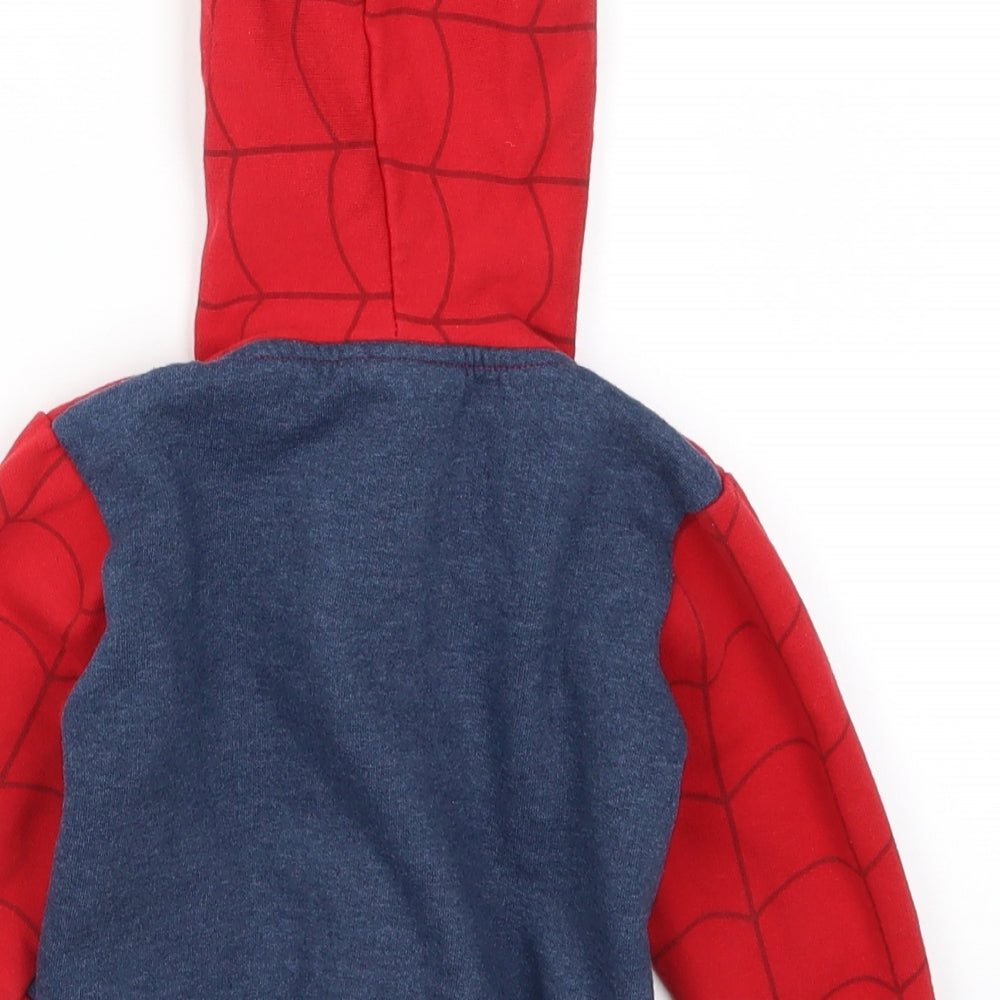 Spiderman Boys Red   Full Zip Hoodie Size 2-3 Years  - SpiderMan