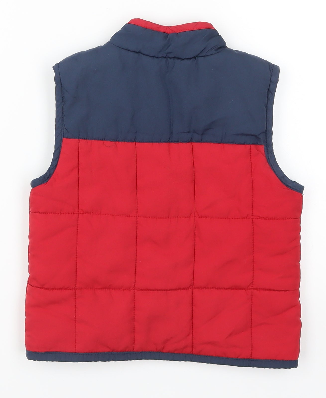 Marks and Spencer Boys Red   Gilet Coatigan Size 2-3 Years  - Green and Blue