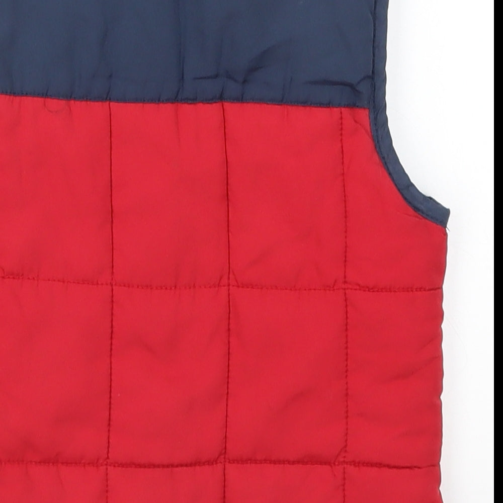 Marks and Spencer Boys Red   Gilet Coatigan Size 2-3 Years  - Green and Blue