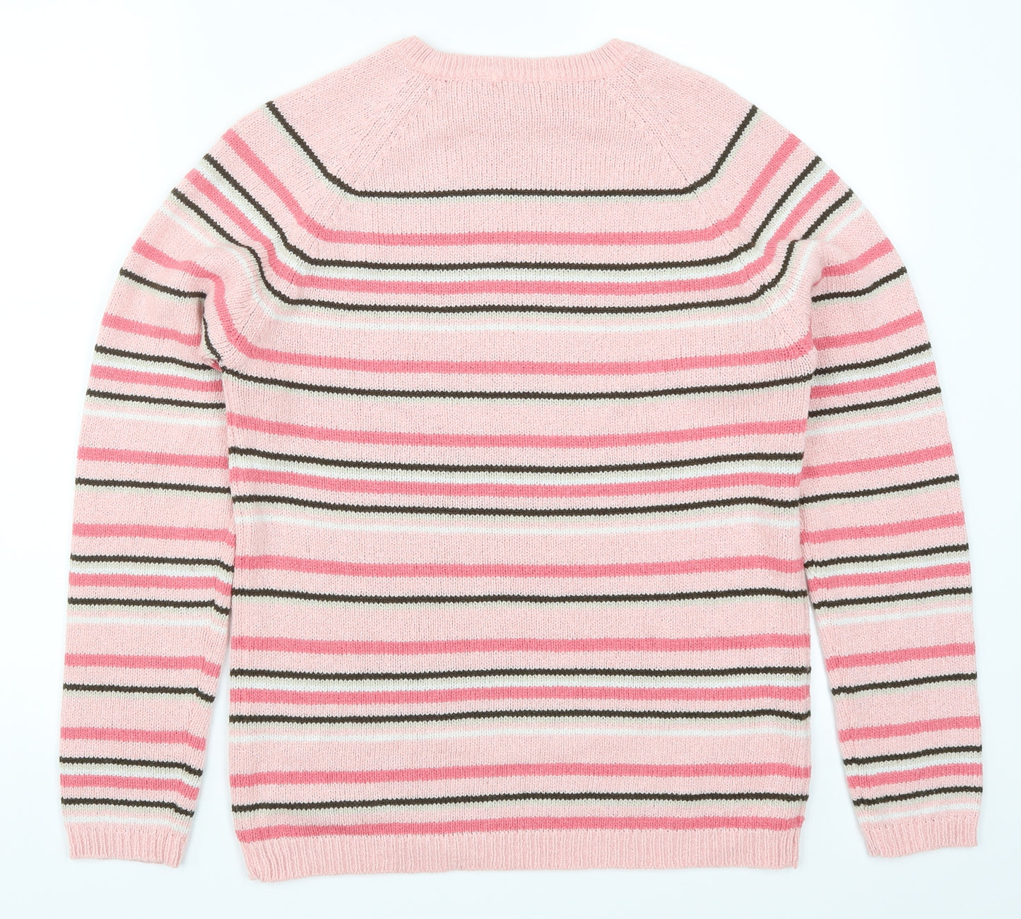 Berkertex Womens Pink Striped  Pullover Jumper Size 10