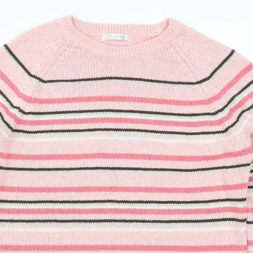 Berkertex Womens Pink Striped  Pullover Jumper Size 10