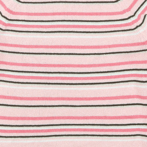 Berkertex Womens Pink Striped  Pullover Jumper Size 10