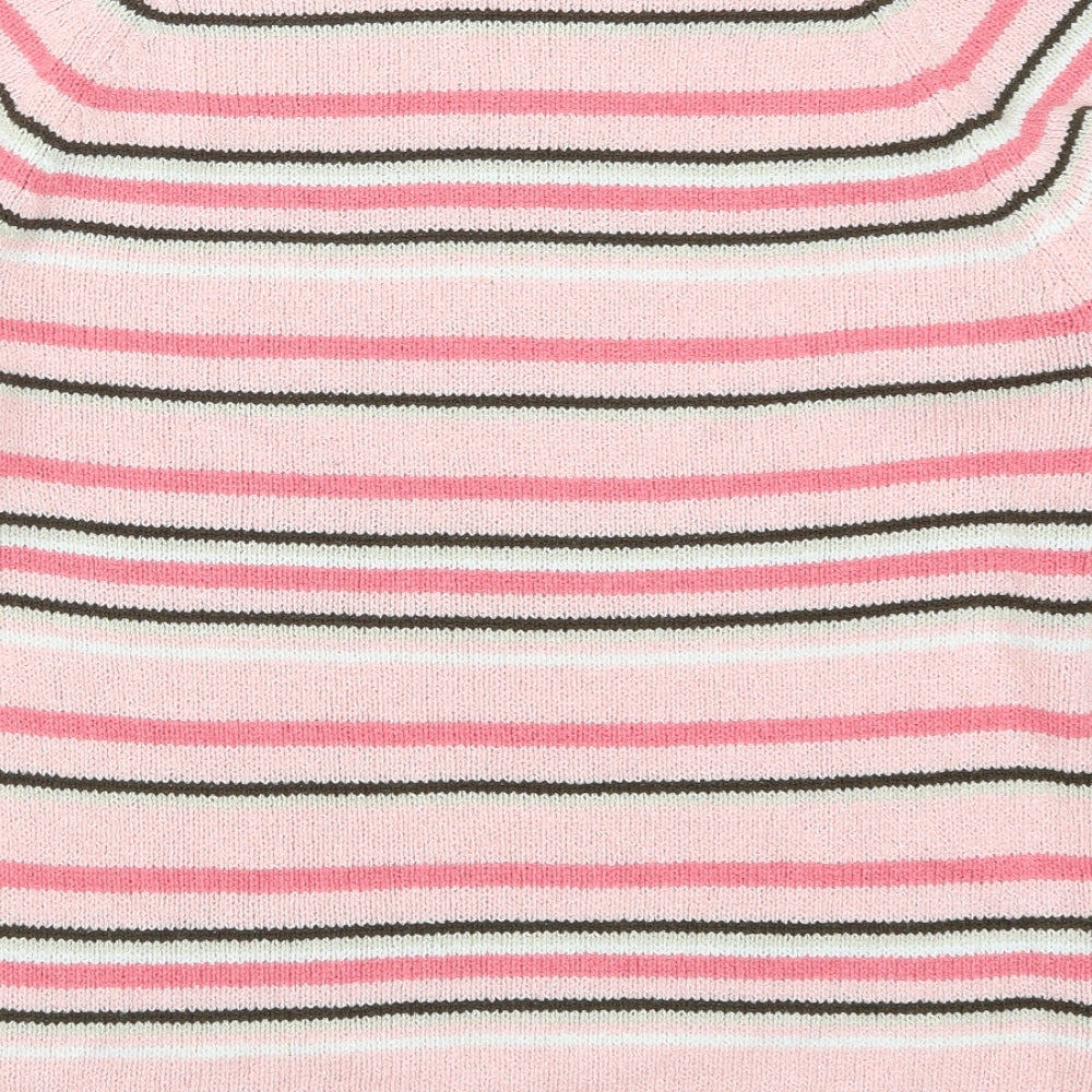 Berkertex Womens Pink Striped  Pullover Jumper Size 10
