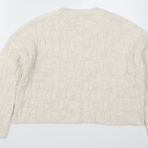 River Island Womens White   Pullover Jumper Size S