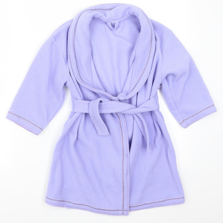 Primark Girls Purple Solid Kimono Pyjama Top Size 3-4 Years