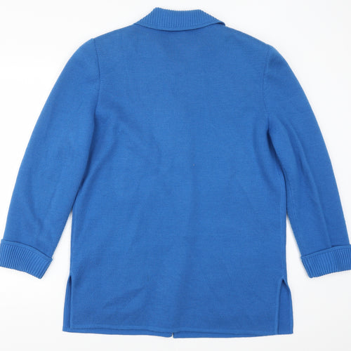 Country Jersey Womens Blue   Cardigan Jumper Size 16
