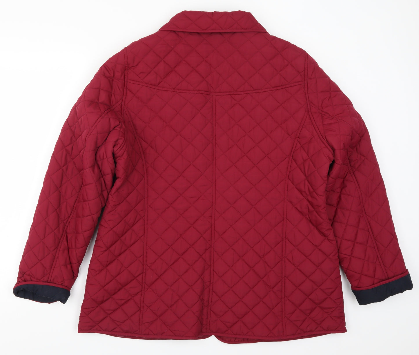 Marks and Spencer Womens Red   Quilted Coat Size 18