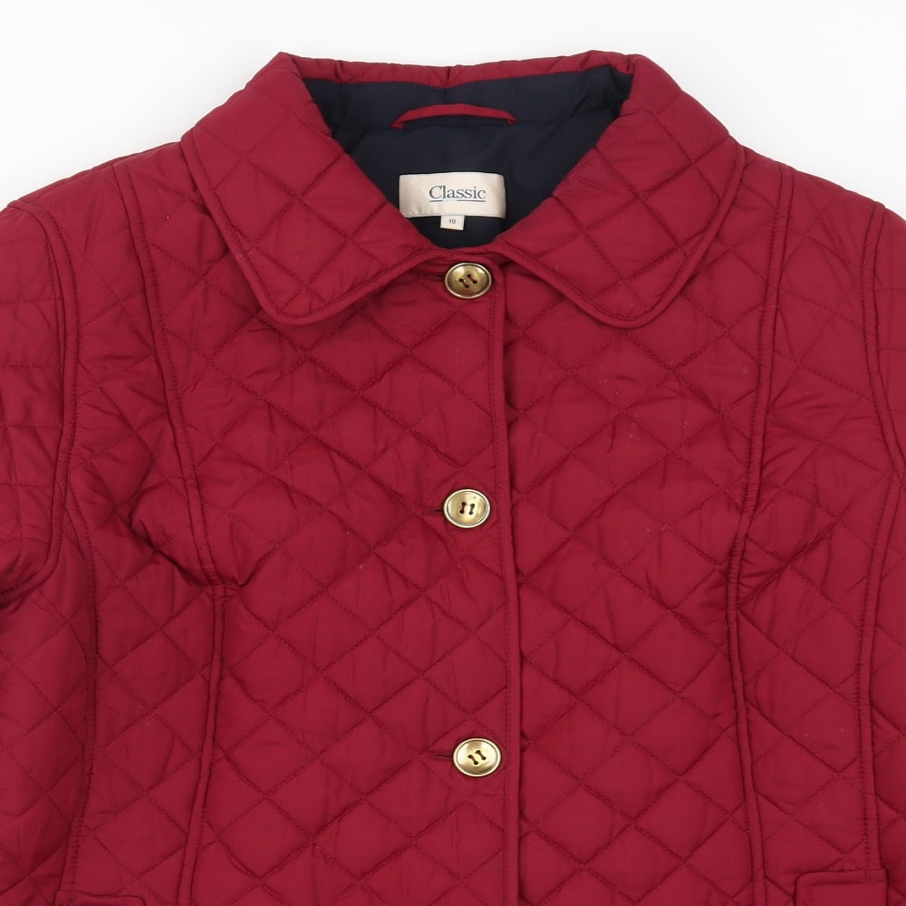 Marks and Spencer Womens Red   Quilted Coat Size 18