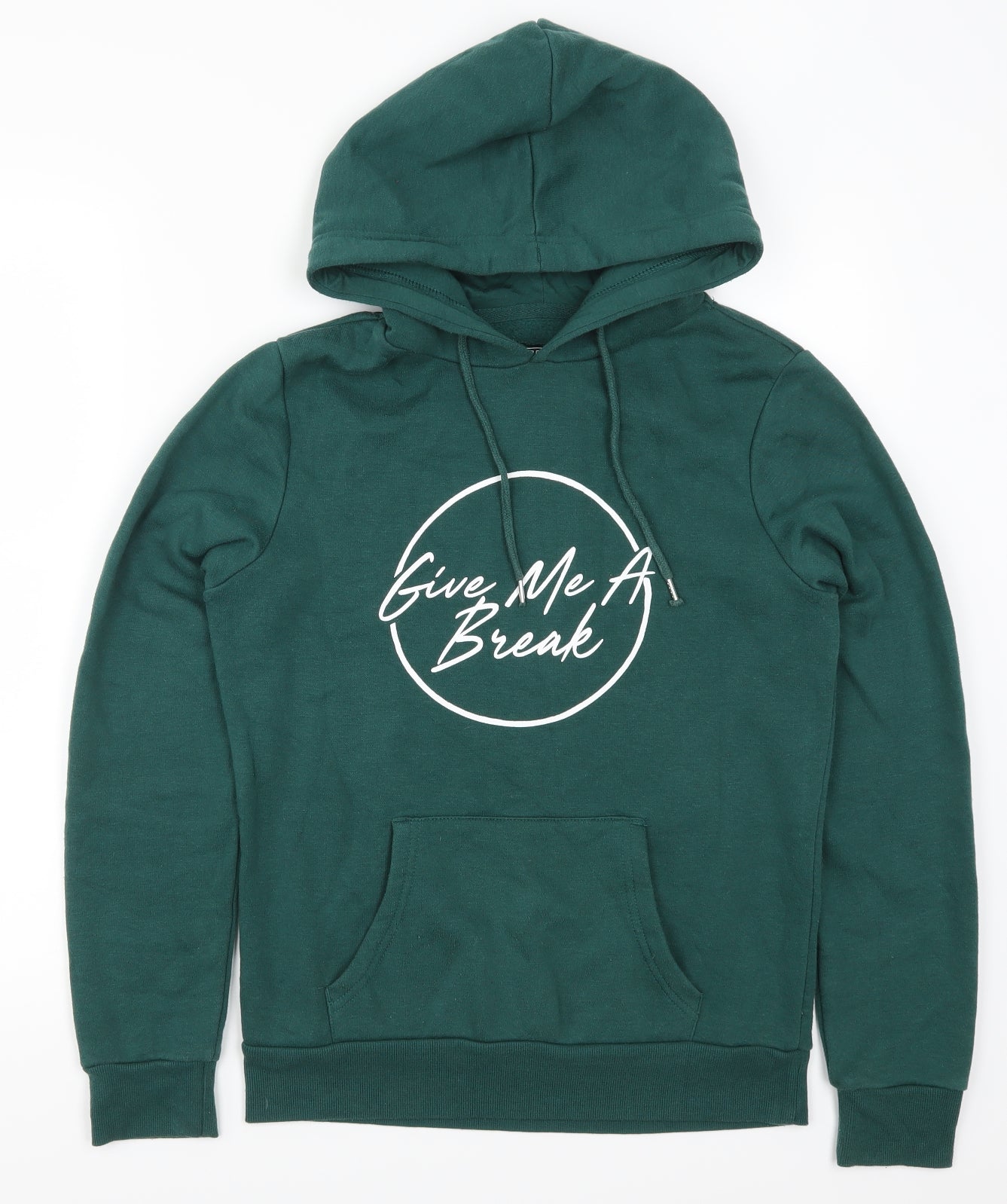 Primark Womens Green   Pullover Hoodie Size 6  - Give Me a Break