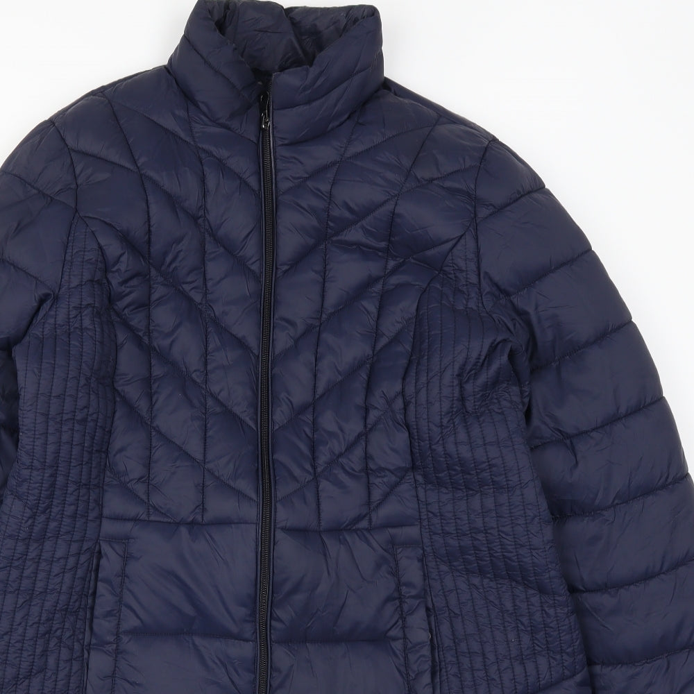 TU Womens Blue   Overcoat Coat Size 16