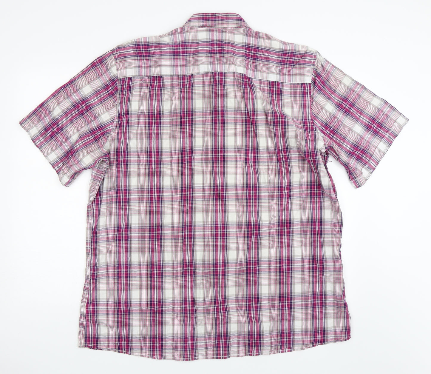 F&F Mens Purple Check   Button-Up Size 2XL