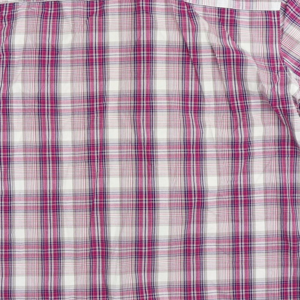 F&F Mens Purple Check   Button-Up Size 2XL