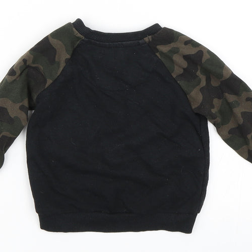 Fred & Flo Boys Black   Pullover Jumper Size 6-9 Months