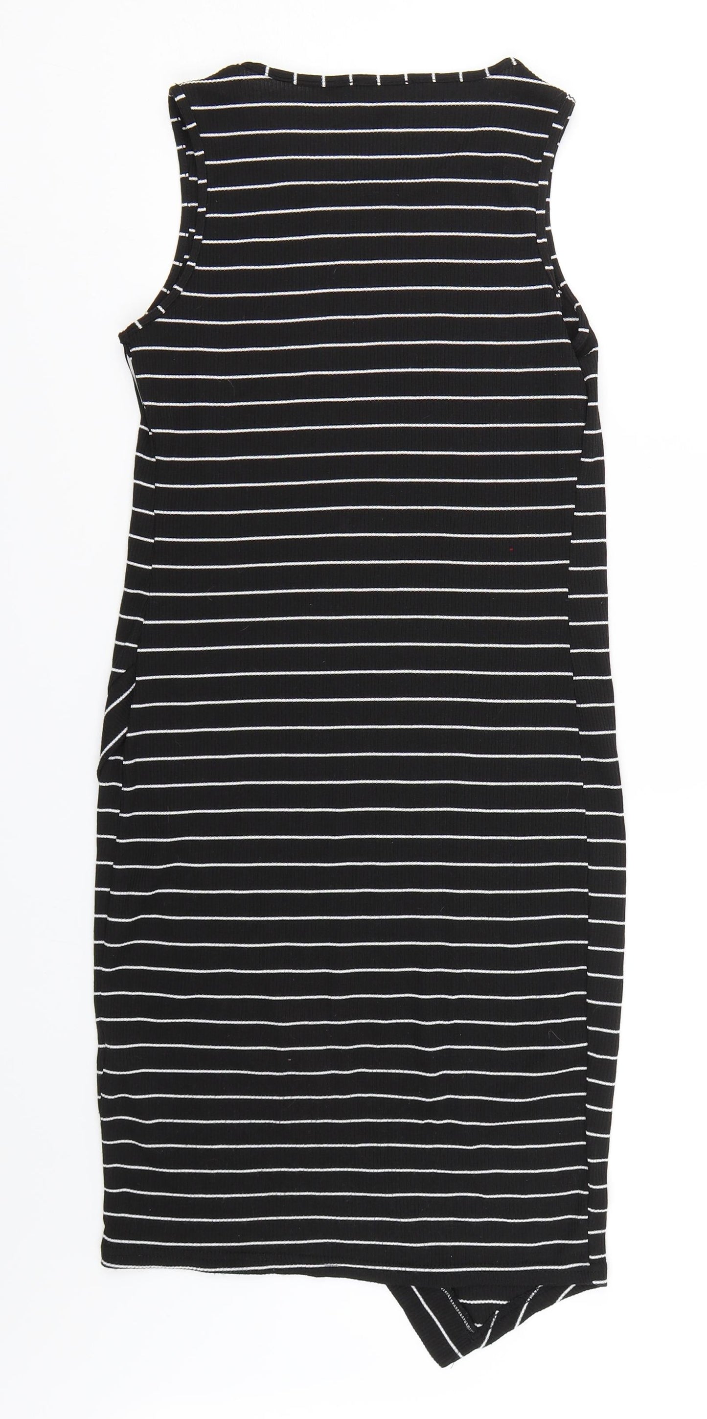 New Look Womens Black Striped  Bodycon  Size 10