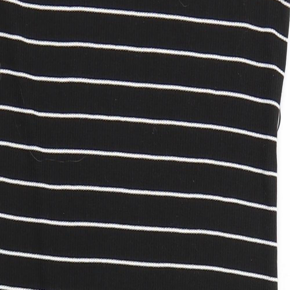 New Look Womens Black Striped  Bodycon  Size 10