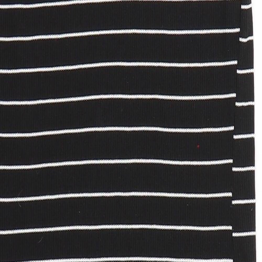 New Look Womens Black Striped  Bodycon  Size 10