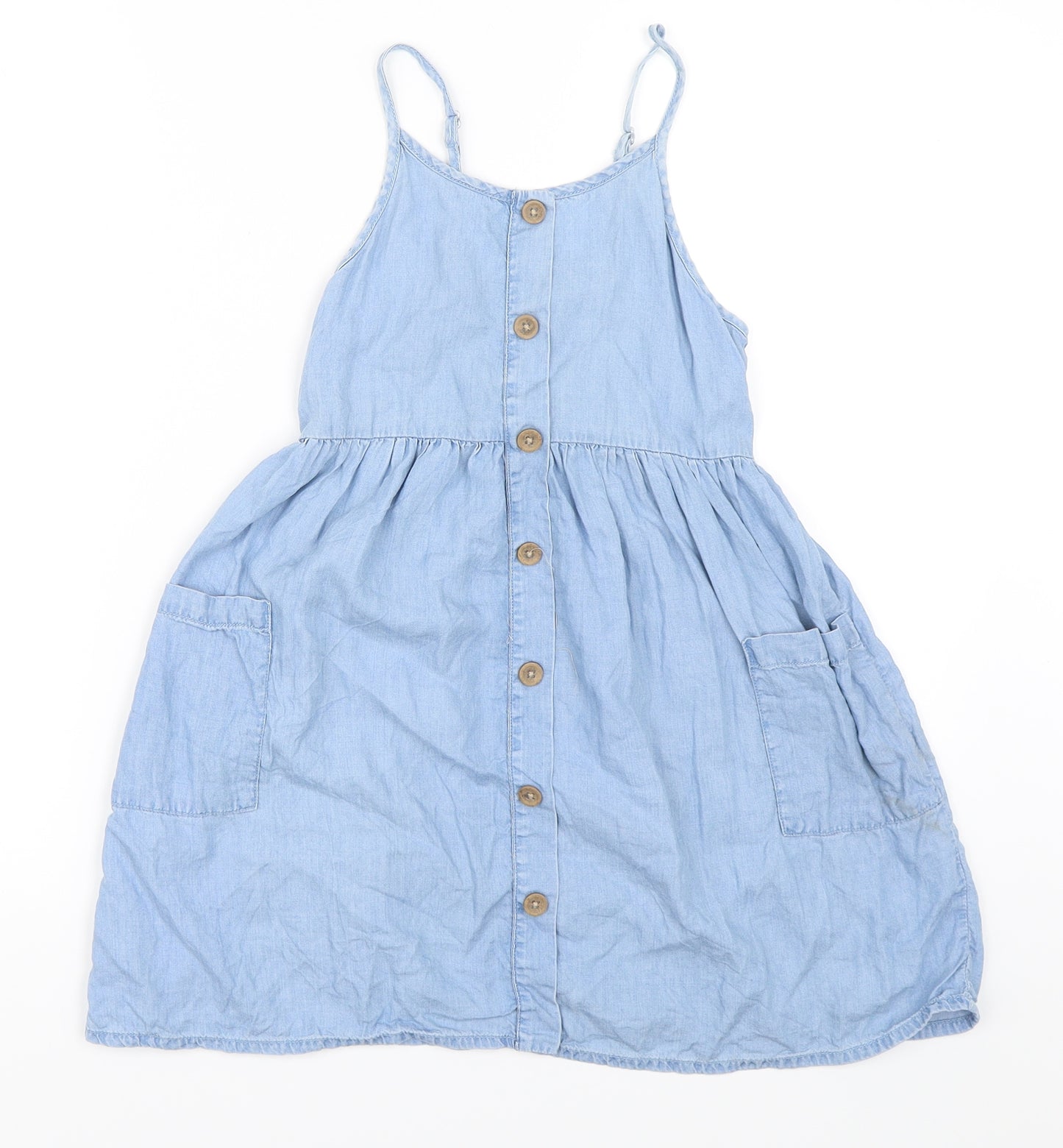 Primark Girls Blue  Denim Fit & Flare  Size 7-8 Years