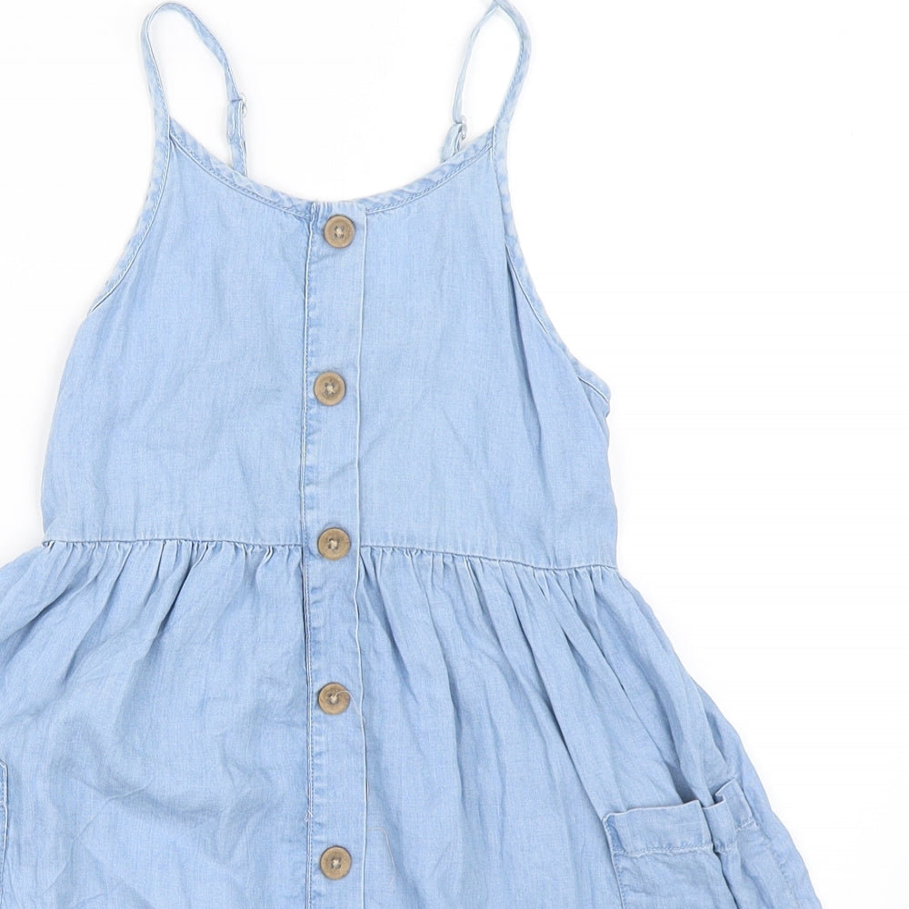 Primark Girls Blue  Denim Fit & Flare  Size 7-8 Years