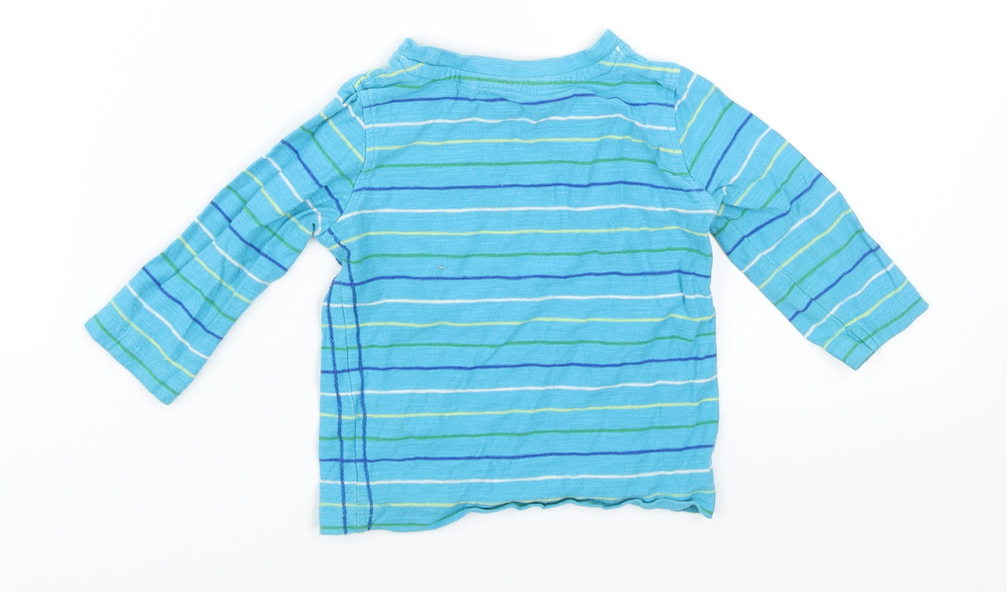 NEXT Boys Blue Striped  Basic T-Shirt Size 6-9 Months