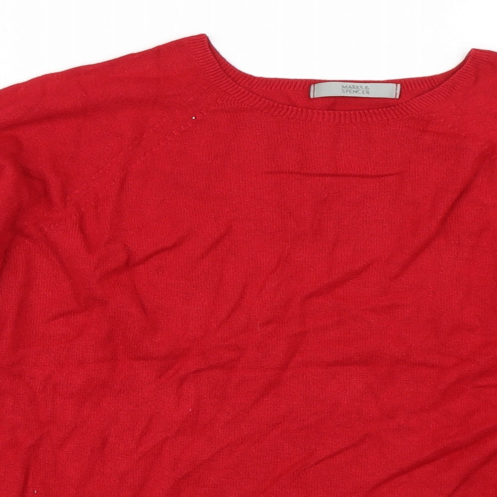 Marks and Spencer Womens Red   Pullover Jumper Size 18