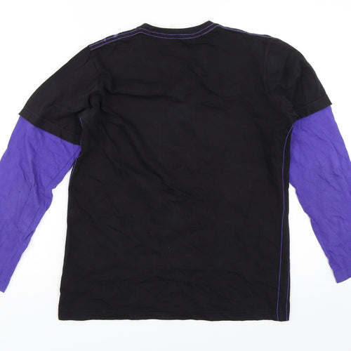 Matalan Boys Black   Basic T-Shirt Size 12-13 Years