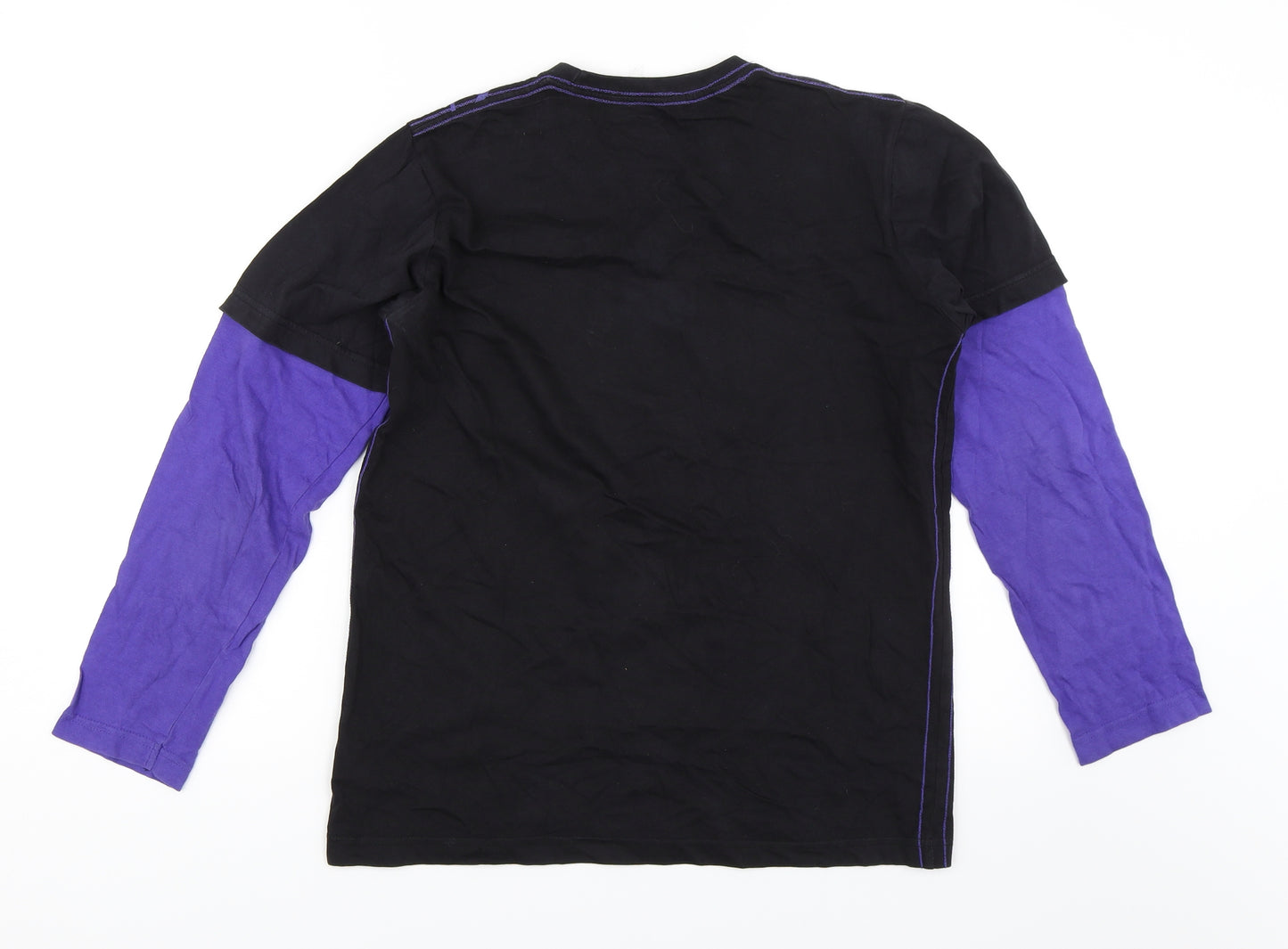 Matalan Boys Black   Basic T-Shirt Size 12-13 Years