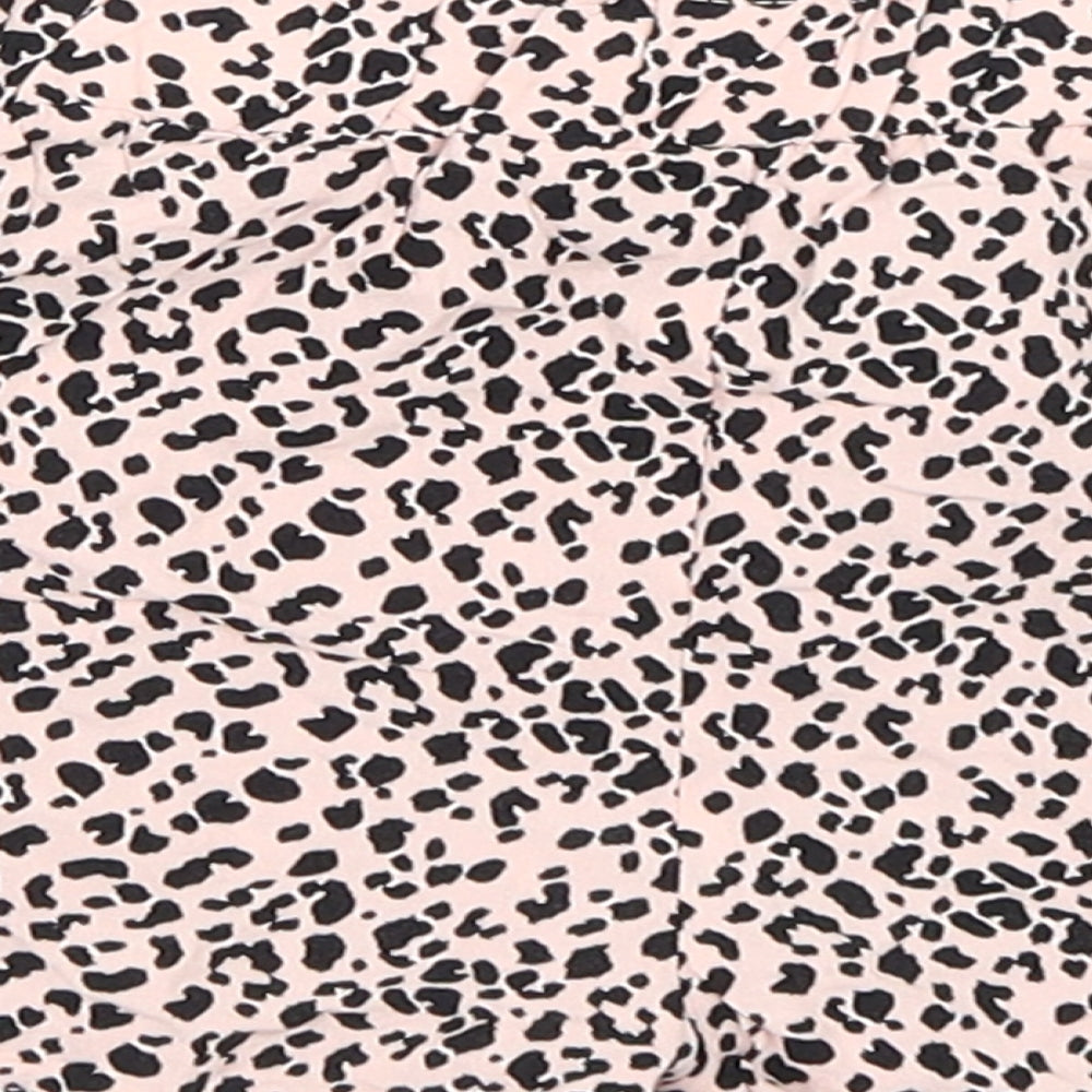 Primark Girls Pink Animal Print  Paperbag Shorts Size 2-3 Years
