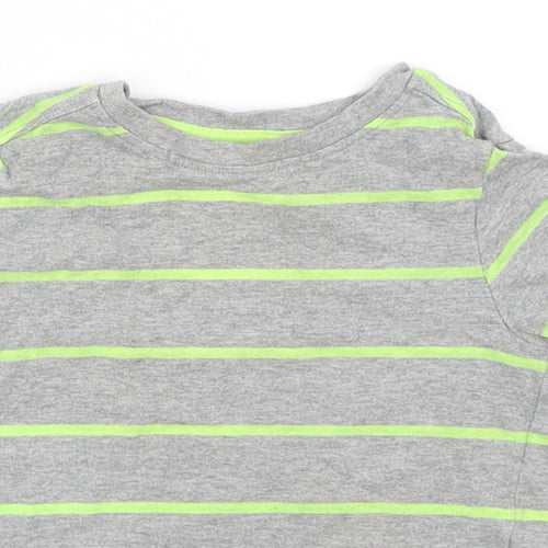 Nutmeg Boys Grey Striped  Basic T-Shirt Size 12-18 Months