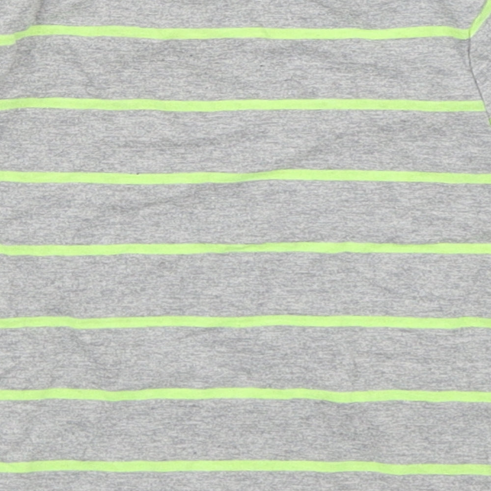 Nutmeg Boys Grey Striped  Basic T-Shirt Size 12-18 Months