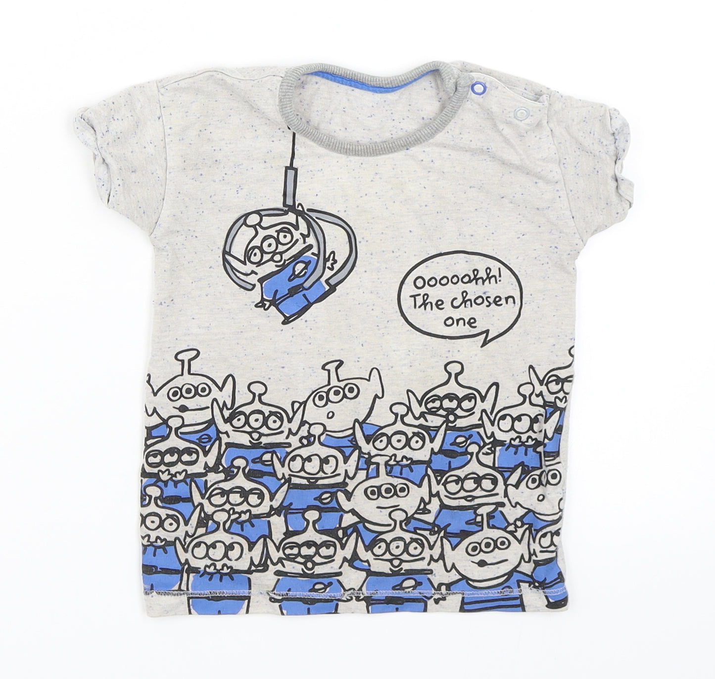 George Boys Grey   Basic T-Shirt Size 12-18 Months  - Toy Story 4