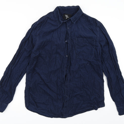 Cedar Wood State Mens Blue  Corduroy  Button-Up Size M