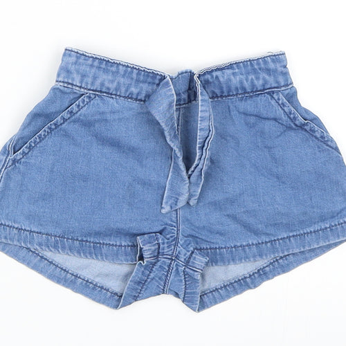 Mini Club Girls Blue  Denim Cropped Trousers Size 12-18 Months