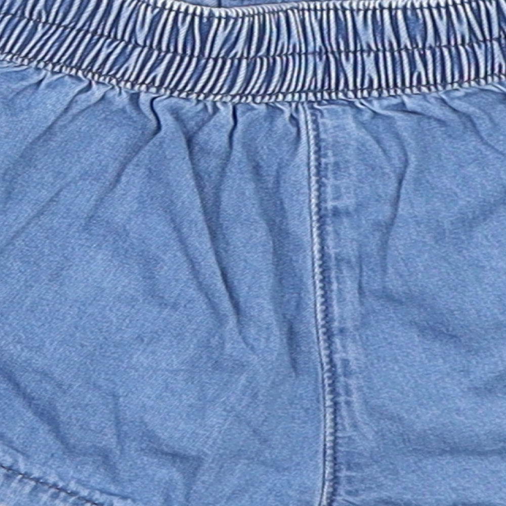 Mini Club Girls Blue  Denim Cropped Trousers Size 12-18 Months